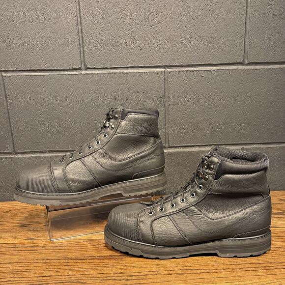 Work n' Sport Other - Work N Sport 9485 Black Leather Steel Toe Work Combat Biker Boots Men’s 13 D